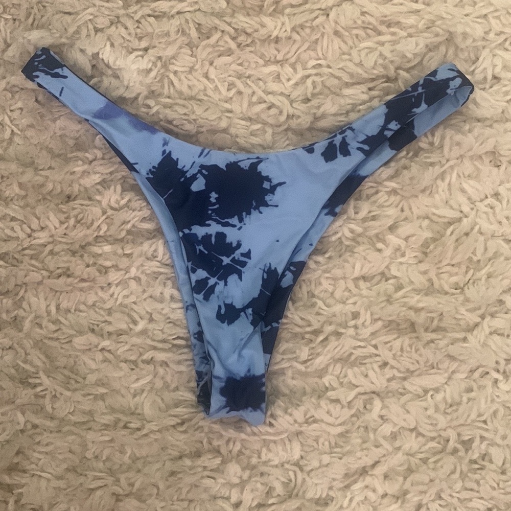Blue Tie Dye Cheeky Bikini Bottom
